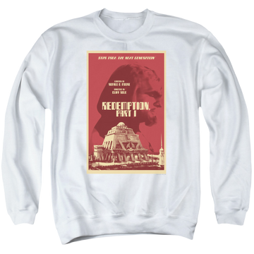 White men's crewneck sweatshirt with Star Trek The Next Generation Tng S4 Ep26 graphic