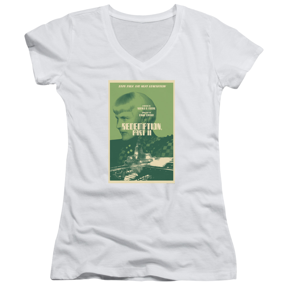 Star Trek The Next Generation Tng Season 5 Episode 1 - Juniors V-Neck T-Shirt Juniors V-Neck T-Shirt Star Trek   