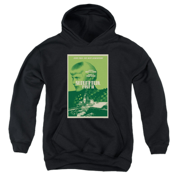Black youth hoodie for ages 8 to 12 with Star Trek The Next Generation Tng Season 5 Episode 1 graphic