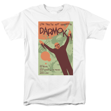 White men's regular fit t-shirt with Star Trek The Next Generation Season 5 Episode 2 graphic