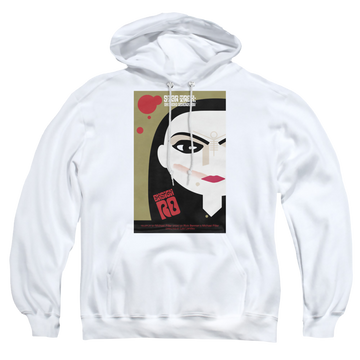White pullover hoodie with Star Trek The Next Generation Tng Season 5 Episode 3 graphic