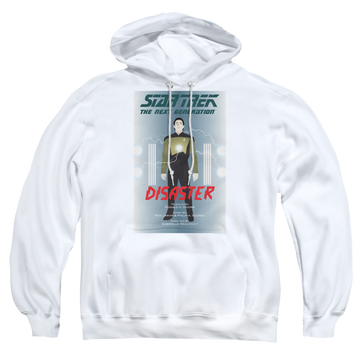 White pullover hoodie with Star Trek The Next Generation Tng Season 5 Episode 5 graphic