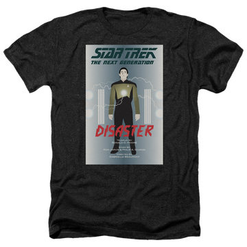 Black men's heather t-shirt with Star Trek The Next Generation Tng Season 5 Episode 5 graphic
