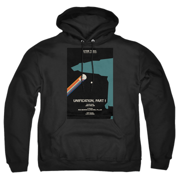 Black pullover hoodie with Star Trek The Next Generation Tng Season 5 Episode 7 graphic