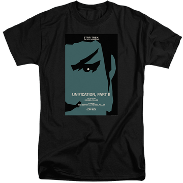 Black men's tall fit t-shirt with Star Trek The Next Generation Tng Season 5 Episode 8 graphic
