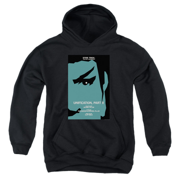 Black youth hoodie for ages 8 to 12 with Star Trek The Next Generation Tng Season 5 Episode 8 graphic