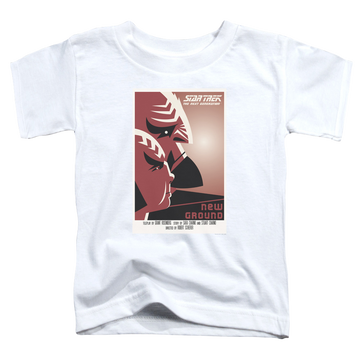 White toddler t-shirt with Star Trek The Next Generation Tng Season 5 Episode 10 graphic