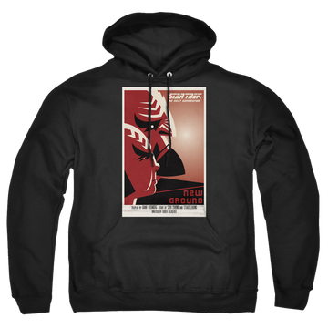 Black pullover hoodie with Star Trek The Next Generation Tng Season 5 Episode 10 graphic