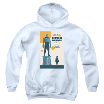 White youth hoodie for ages 8 to 12 with Star Trek The Next Generation Tng Season 5 Episode 11 graphic