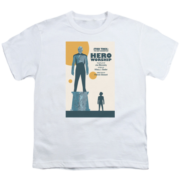 White youth t-shirt for ages 8 to 12 with Star Trek The Next Generation Tng Season 5 Episode 11 graphic