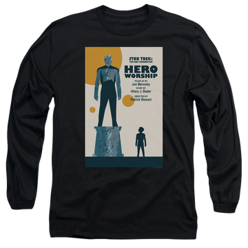 Black men's long sleeve t-shirt with Star Trek The Next Generation Tng S5 Ep11 graphic