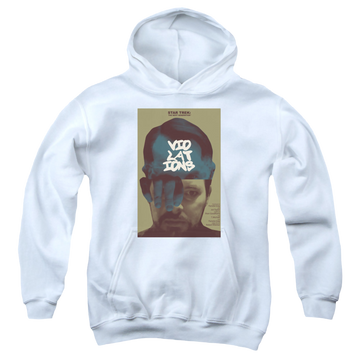 White youth hoodie for ages 8 to 12 with Star Trek The Next Generation Tng Season 5 Episode 12 graphic