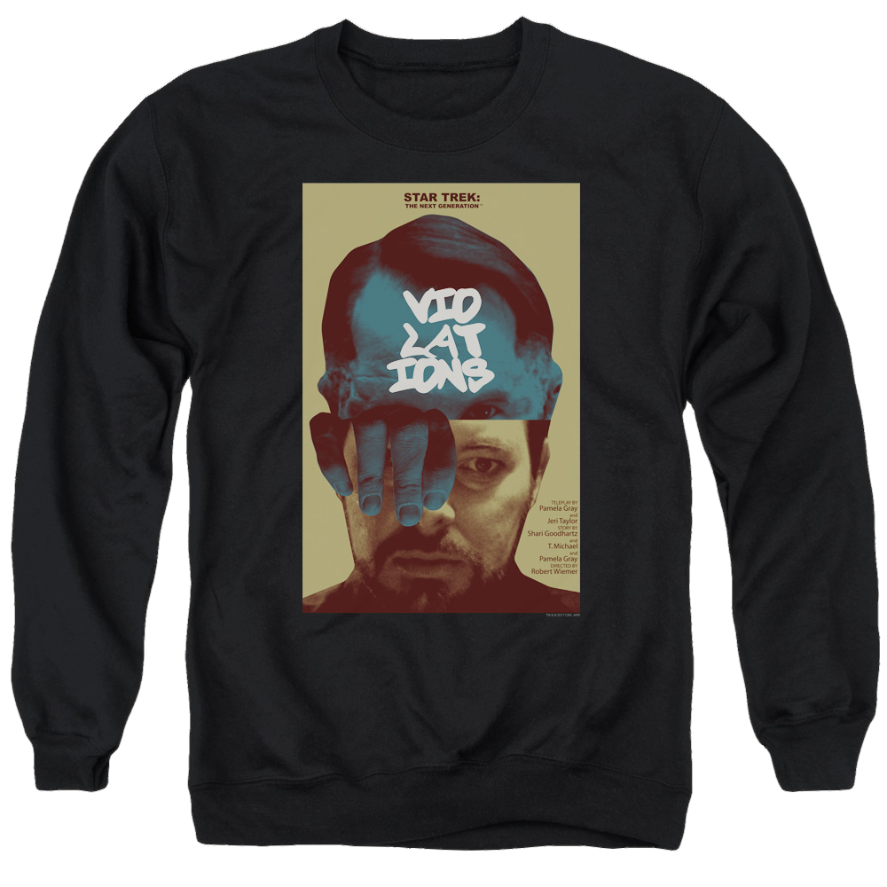 Star Trek The Next Generation Tng S5 Ep12 - Men's Crewneck Sweatshirt Men's Crewneck Sweatshirt Star Trek   