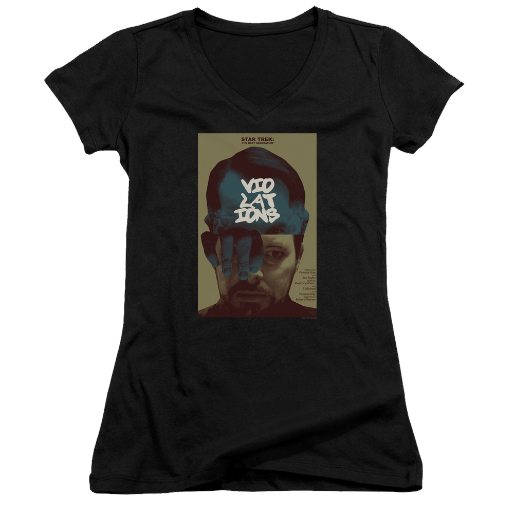 Star Trek The Next Generation Tng Season 5 Episode 12 - Juniors V-Neck T-Shirt Juniors V-Neck T-Shirt Star Trek   