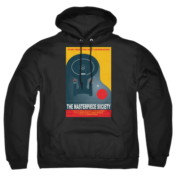 Black pullover hoodie with Star Trek The Next Generation Tng Season 5 Episode 13 graphic