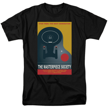 Black men's regular fit t-shirt with Star Trek The Next Generation S5 E13 graphic