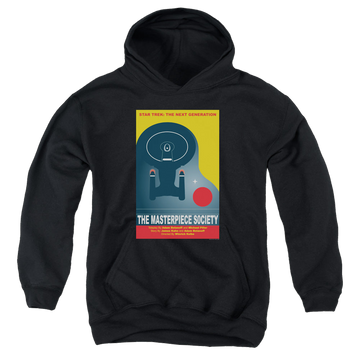 Black youth hoodie for ages 8 to 12 with Star Trek The Next Generation Tng Season 5 Episode 13 graphic