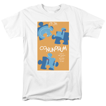 White men's regular fit t-shirt with Star Trek The Next Generation Season 5 Episode 14 graphic