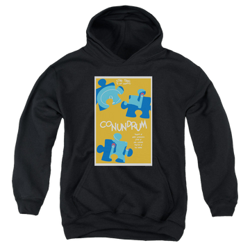Black youth hoodie for ages 8 to 12 with Star Trek The Next Generation Tng Season 5 Episode 14 graphic