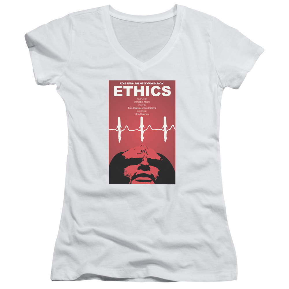 Star Trek The Next Generation Tng Season 5 Episode 16 - Juniors V-Neck T-Shirt Juniors V-Neck T-Shirt Star Trek   