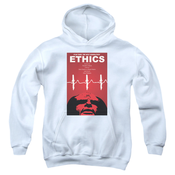 White youth hoodie for ages 8 to 12 with Star Trek The Next Generation Tng Season 5 Episode 16 graphic