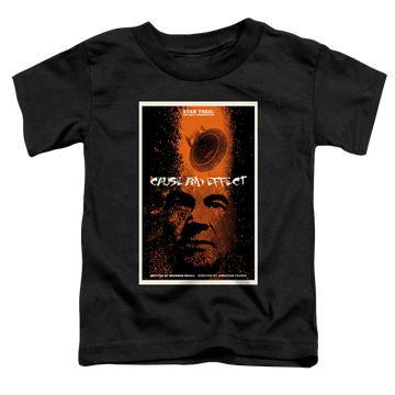 Black toddler t-shirt with Star Trek The Next Generation Tng Season 5 Episode 18 graphic