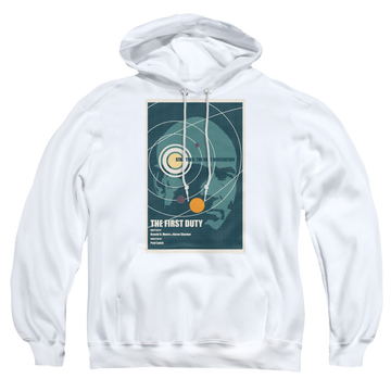 White pullover hoodie with Star Trek The Next Generation Tng Season 5 Episode 19 graphic