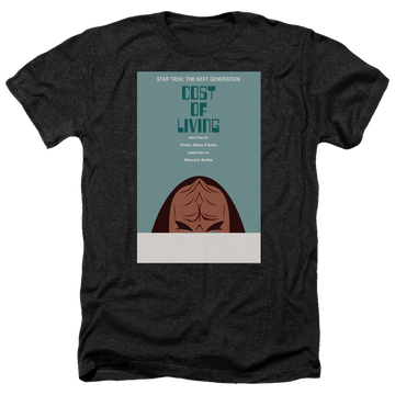 Black men's heather t-shirt with Star Trek The Next Generation Tng Season 5 Episode 20 graphic