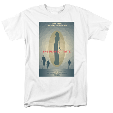 White men's regular fit t-shirt with Star Trek The Next Generation Season 5 Episode 21 graphic
