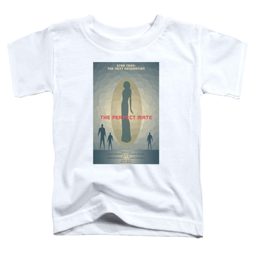 White toddler t-shirt with Star Trek The Next Generation Tng Season 5 Episode 21 graphic