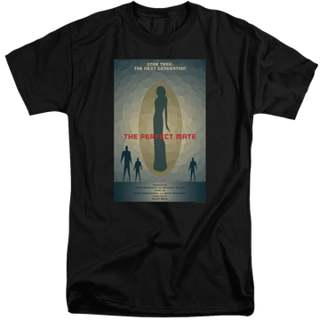 Black men's tall fit t-shirt with Star Trek The Next Generation Tng Season 5 Episode 21 graphic