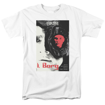 White men's regular fit t-shirt with Star Trek The Next Generation Season 5 Episode 23 graphic