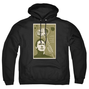 Black pullover hoodie with Star Trek The Next Generation Tng Season 5 Episode 26 graphic
