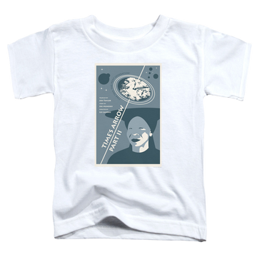 White toddler t-shirt with Star Trek The Next Generation Tng Season 6 Episode 1 graphic