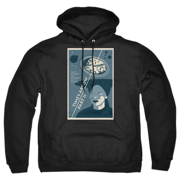 Black pullover hoodie with Star Trek The Next Generation Tng Season 6 Episode 1 graphic