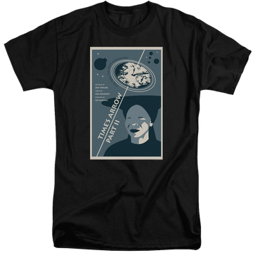 Black men's tall fit t-shirt with Star Trek The Next Generation Tng Season 6 Episode 1 graphic