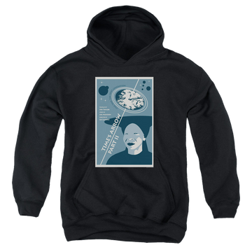 Black youth hoodie for ages 8 to 12 with Star Trek The Next Generation Tng Season 6 Episode 1 graphic