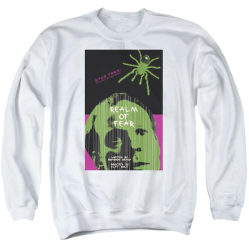 White men's crewneck sweatshirt with Star Trek Tng Season 6 Episode 2 graphic