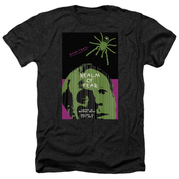 Black men's heather t-shirt with Star Trek Tng Season 6 Episode 2 graphic