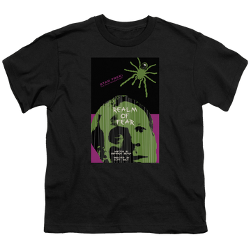 Black youth t-shirt for ages 8 to 12 with Star Trek The Next Generation Tng Season 6 Episode 2 graphic