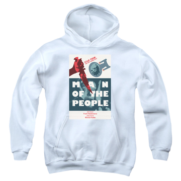 White youth hoodie for ages 8 to 12 with Star Trek The Next Generation Tng Season 6 Episode 3 graphic