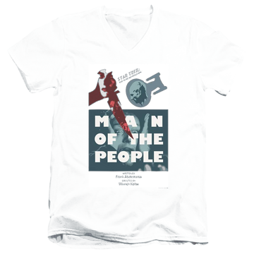 Black men's v-neck t-shirt with Star Trek Tng Season 6 Episode 3 graphic