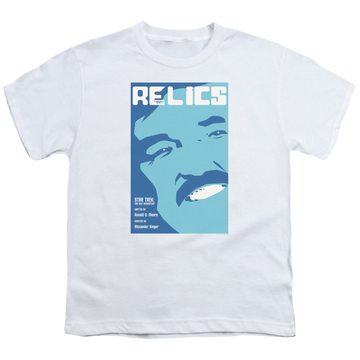 White youth t-shirt for ages 8 to 12 with Star Trek The Next Generation Tng Season 6 Episode 4 graphic