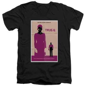 Black men's v-neck t-shirt with Star Trek The Next Generation Tng Season 6 Episode 6 graphic