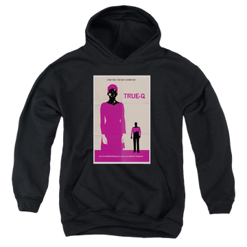 Black youth hoodie for ages 8 to 12 with Star Trek The Next Generation Tng Season 6 Episode 6 graphic