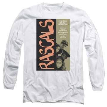 White men's long sleeve t-shirt with Star Trek The Next Generation Tng S6 Ep7 graphic