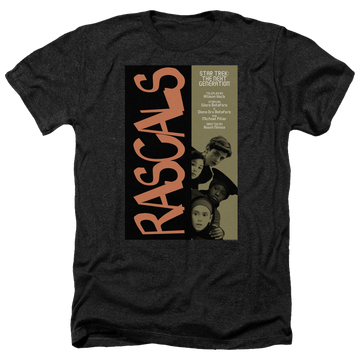 Black men's heather t-shirt with Star Trek The Next Generation Tng Season 6 Episode 7 graphic