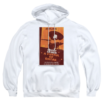White pullover hoodie with Star Trek The Next Generation Tng Season 6 Episode 8 graphic
