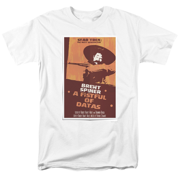 White men's regular fit t-shirt with Star Trek The Next Generation Tng Season 6 Episode 8 graphic