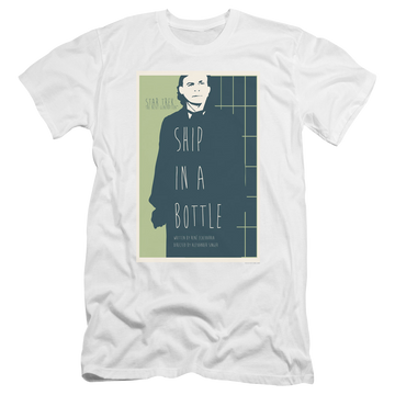 White men's premium slim fit t-shirt with Star Trek The Next Generation Tng Season 6 Episode 12 graphic